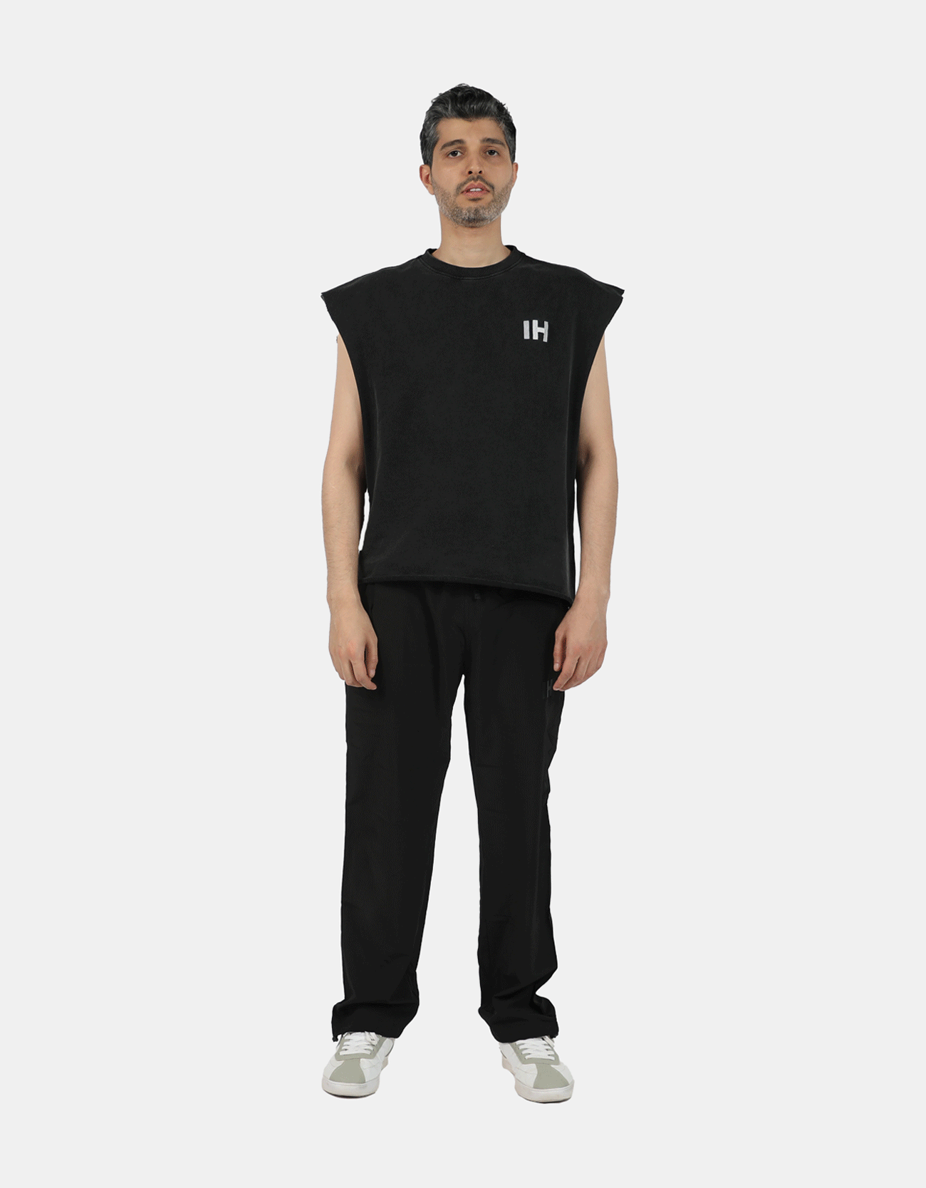 002# IH MENS CUT SHOULDER WASHED TANK TOP