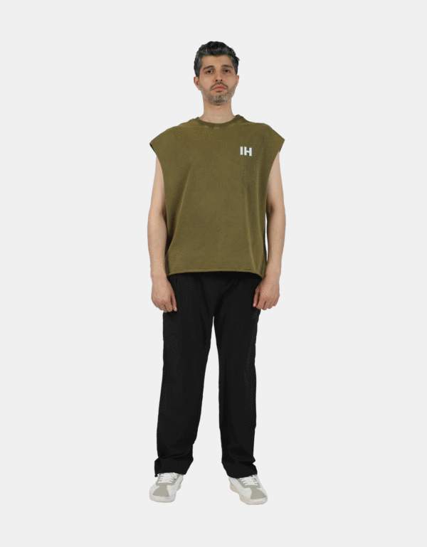 002# IH MENS CUT SHOULDER WASHED TANK TOP
