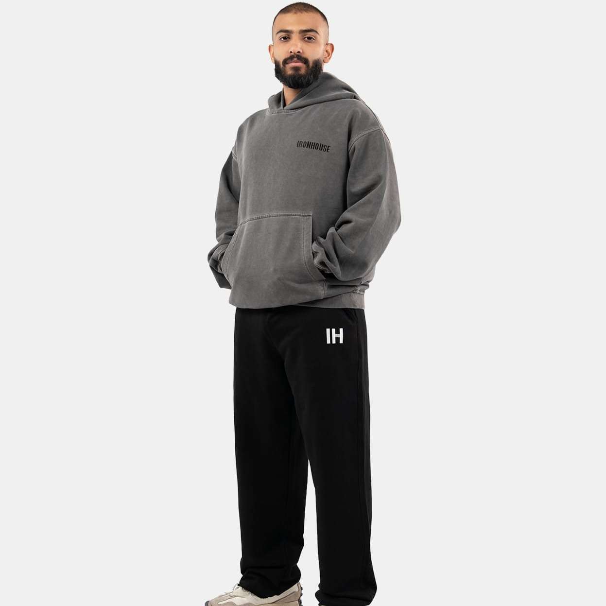 #050 - WASHED HOODIE DARK GREY