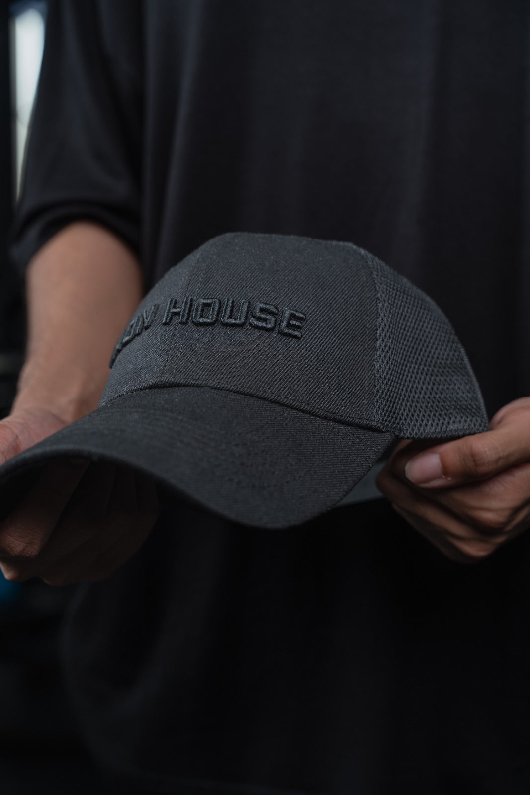 0017# IRON HOUSE CAP - BLACK